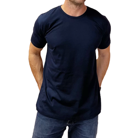 Camiseta Adulto Azul Escuro GG 100% Algodao Camiseta Adulto Azul Escuro GG 100% Algodao