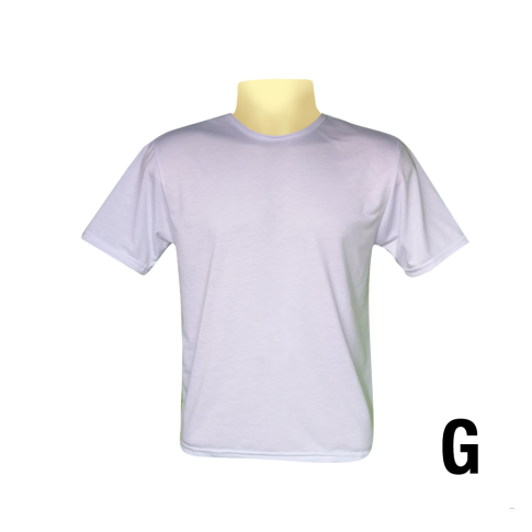 Camiseta Adulto Branca 100% Poliester Premium - G