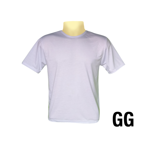 Camiseta Adulto Branca 100% Poliester Premium- GG