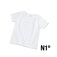 Camiseta Infantil Branca N 1 100% Poliester Camiseta Infantil Branca N 1 100% Poliester