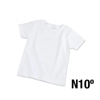 Camiseta Infantil Branca N 10 100% Poliester Camiseta Infantil Branca N 10 100% Poliester