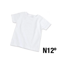 Camiseta Infantil Branca N 12 100% Poliester Camiseta Infantil Branca N 12 100% Poliester