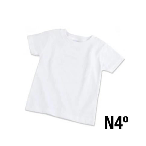 Camiseta Infantil Branca N 4 100% Poliester Camiseta Infantil Branca N 4 100% Poliester