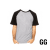 Camiseta Raglan Cinza C/ Preto Basica GG 100% Poliester