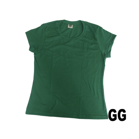 Camiseta Baby Look Verde Escuro GG 100% Algodao Camiseta Baby Look Verde Escuro GG 100% Algodao