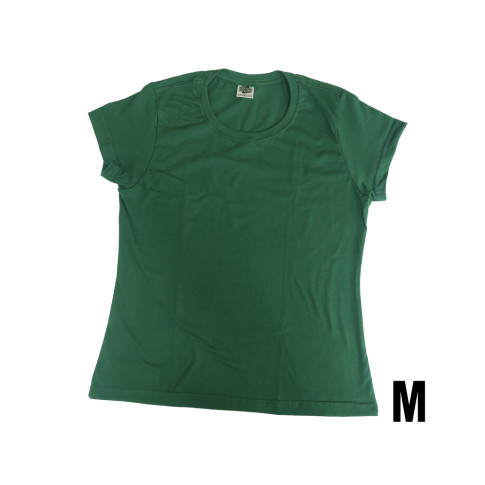 Camiseta Baby Look Verde Escuro M 100% Algodao Camiseta Baby Look Verde Escuro M 100% Algodao
