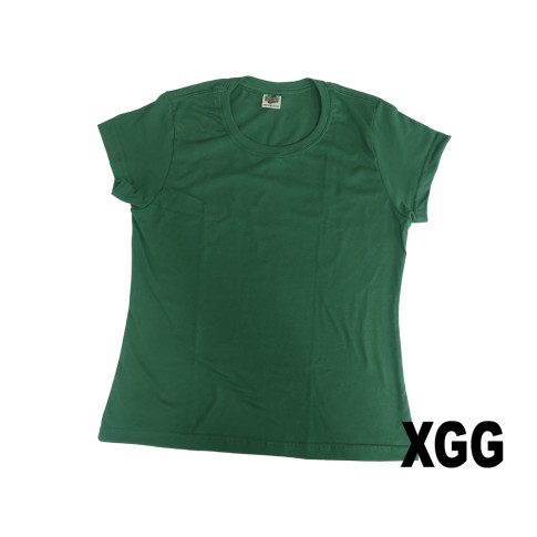 Camiseta Baby Look Verde Escuro XGG 100% Algodao Camiseta Baby Look Verde Escuro XGG 100% Algodao