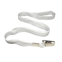 Cordao P/ Cracha Com Jacare 12mm - Branco P/ Sublimação Cordao P/ Cracha Com Jacare 12mm - Branco P/ Sublimação