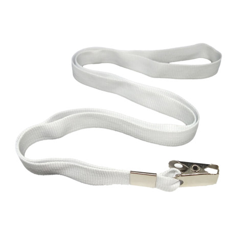 Cordao P/ Cracha Com Jacare 12mm - Branco P/ Sublimação Cordao P/ Cracha Com Jacare 12mm - Branco P/ Sublimação