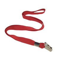 Cordao P/ Cracha Com Jacare 12mm - Vermelho P/ Sublimação Cordao P/ Cracha Com Jacare 12mm - Vermelho P/ Sublimação