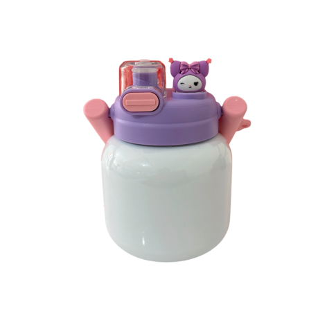 Garrafa Termica Baby Pop 700ml Branca C/ Tampa Rosa e lilás Garrafa Termica Baby Pop 700ml Branca C/ Tampa Rosa e lilás