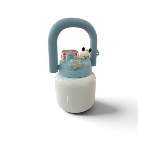 Garrafa Termica Baby Pop 700ml Branca C/ Tampa Azul Claro
