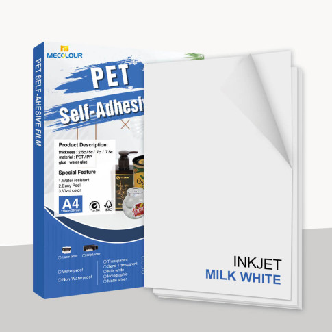 Vinil Pet Branco Brilho Resistente a agua A4 C/20 (jato de tinta) Vinil Pet Branco Brilho Resistente a agua A4 C/20 (jato de tinta)