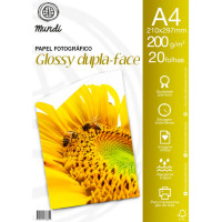 Papel Foto Adesivo Glossy 200g A4 C/20 Folhas Papel Foto Adesivo Glossy 200g A4 C/20 Folhas