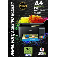 Papel Glossy 260g A4 20 Folhas