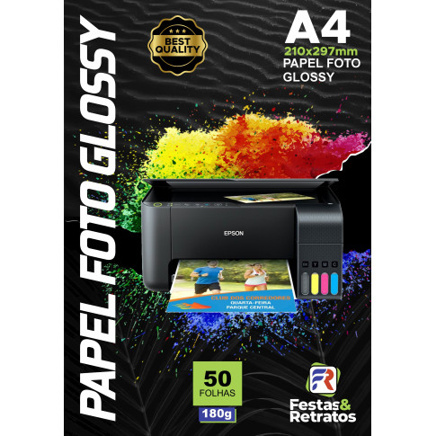 Papel Foto Glossy 180g A4 C/50 Folhas Papel Foto Glossy 180g A4 C/50 Folhas