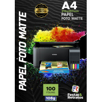 Papel Foto Matte 108G - A4  100 Folhas