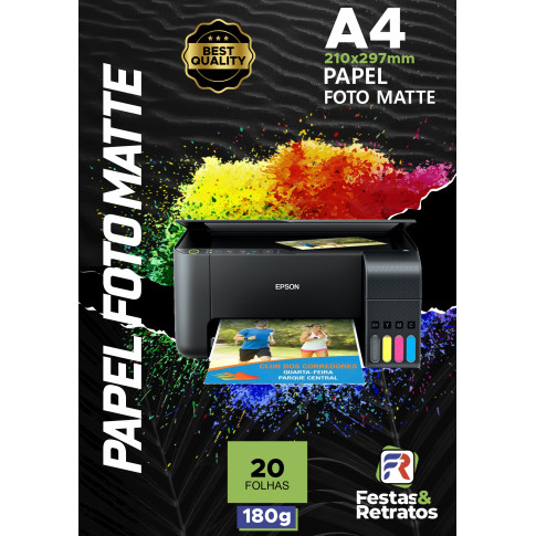 Papel Foto Matte 180g A4 20 Folhas Papel Foto Matte 180g A4 20 Folhas