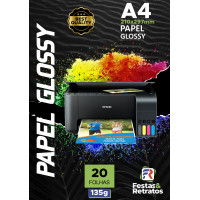 Papel Glossy 135g A4 20 Folhas Papel Glossy 135g A4 20 Folhas
