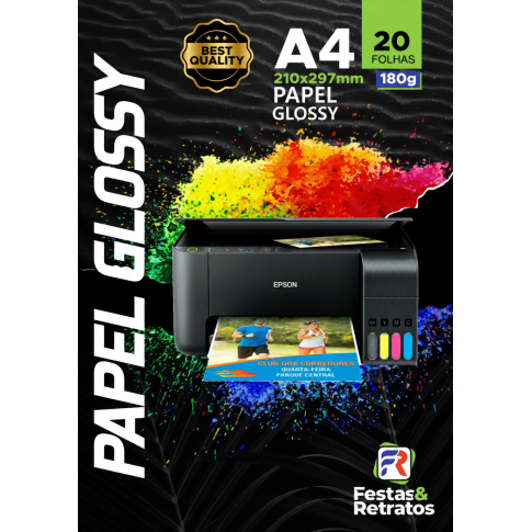 Papel Glossy 180g A4 20 Folhas Papel Glossy 180g A4 20 Folhas