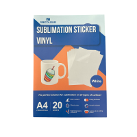 Vinil Adesivo Sublimatico  Branco A4 C/ 20fls