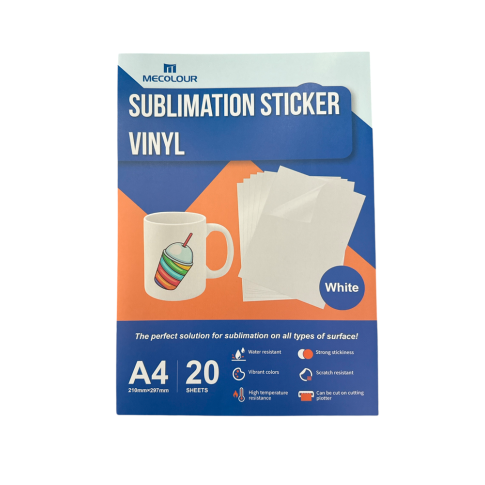 Vinil Adesivo Sublimatico Branco A4 C/ 20fls Vinil Adesivo Sublimatico Branco A4 C/ 20fls