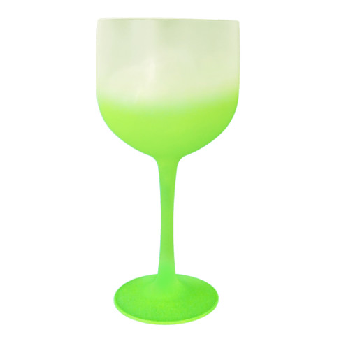 Taça Gin Acrílica Degrade Verde Neon 580ml Taça Gin Acrílica Degrade Verde Neon 580ml