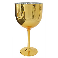 Taça Gin Happy 550ml Metalizado Dourado Taça Gin Happy 550ml Metalizado Dourado