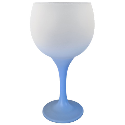 Taça Gin De Vidro Degrade Azul 600ML Jateada P/ Sublimacão Taça Gin De Vidro Degrade Azul 600ML Jateada P/ Sublimacão