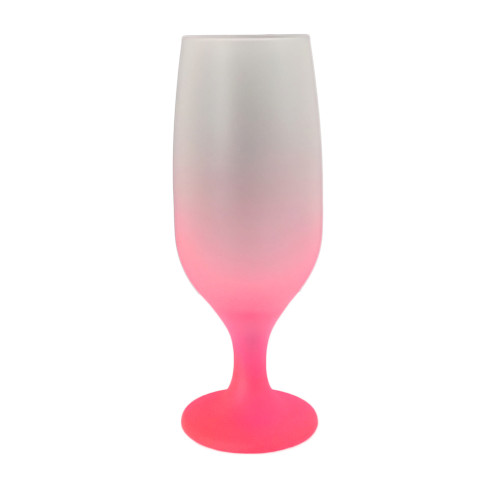 Taça Floripa 300ml Vidro Degrade Jateada Pink P/ Sublimaçao Taça Floripa 300ml Vidro Degrade Jateada Pink P/ Sublimaçao