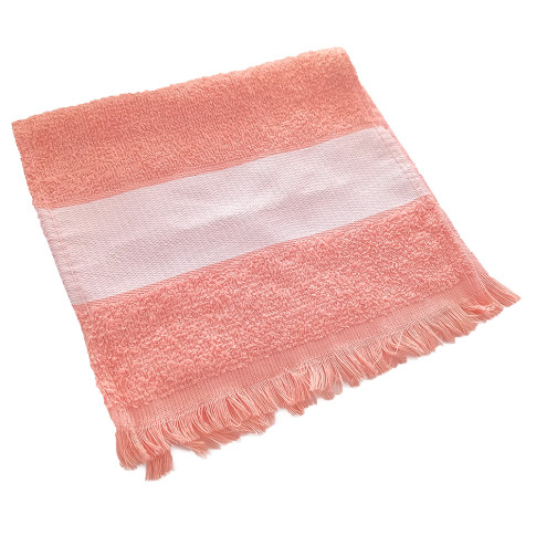 Toalha Lavabinho Franja Para Sublimaçao Salmão Toalha Lavabinho Franja Para Sublimaçao Salmão