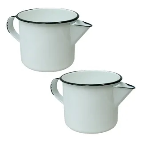 Caneca Esmaltada Com Bico Branca 1000ml Caneca Esmaltada Com Bico Branca 1000ml