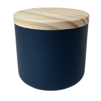 Frasco Para Vela Cozy 70ml Azul Petroleo C/ Tampa Pinus