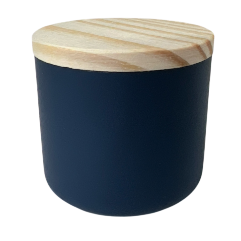 Frasco Para Vela Cozy 70ml Azul Petroleo C/ Tampa Pinus