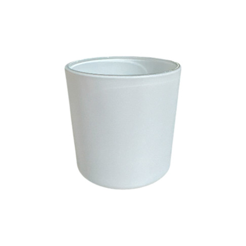 Copo De Vidro Branco Fosco Para Vela 265ml Copo De Vidro Branco Fosco Para Vela 265ml