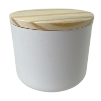 Frasco Para Vela Cozy 225ml Branco C/ Tampa Pinus