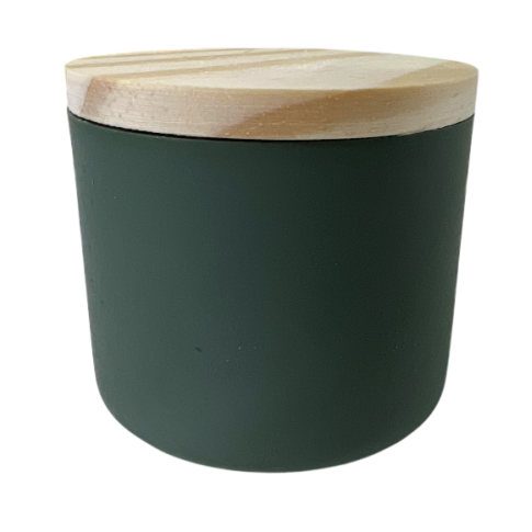 Frasco Para Vela Cozy 70ml Verde C/ Tampa Pinus