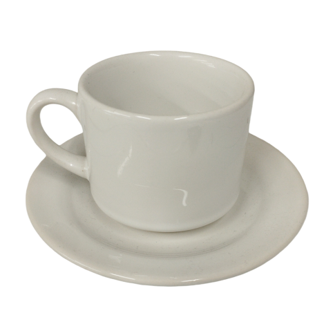 Xicara De Cha Com Pires 180ml Branca De Ceramica P/ Sublimaçao Xicara De Cha Com Pires 180ml Branca De Ceramica P/ Sublimaçao