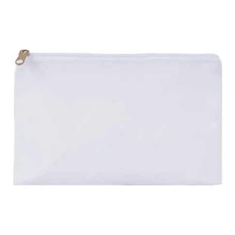 Necessarie Branco Brilho C/ Zipper 24x11cm PES - P/ Sublimação