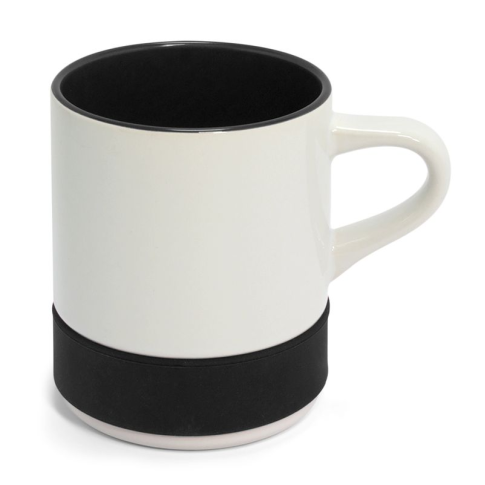 Caneca Cer. 350ml Branca Interna e Base Preta P/ Sublimacao Caneca Cer. 350ml Branca Interna e Base Preta P/ Sublimacao