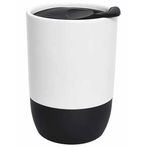 Copo Ceramica 325ml Buddy Branco Fosco - Tampa Acrilica C/ Base Preta P/ Sublimação Copo Ceramica 325ml Buddy Branco Fosco - Tampa Acrilica C/ Base Preta P/ Sublimação