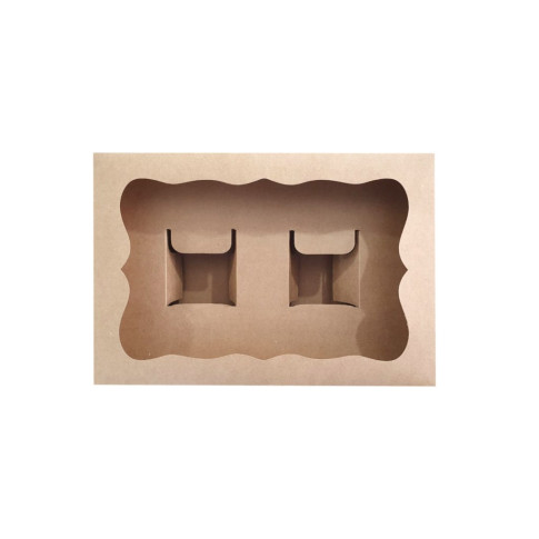 Caixinha P/ 2 Canecas De Papel Duplex Kraft