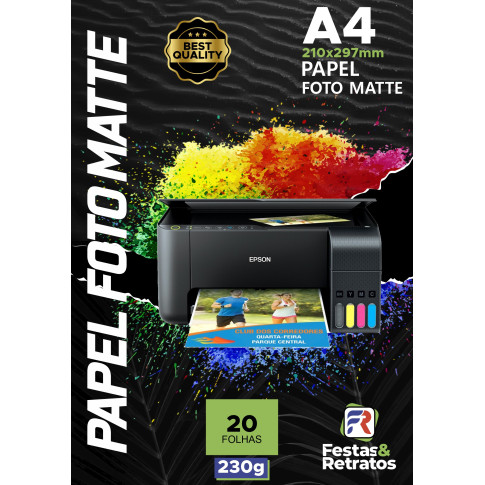 Papel Foto Matte 230g A4 20 Folhas Papel Foto Matte 230g A4 20 Folhas