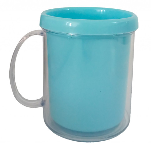 Caneca Acrilica Com Rosca Azul Claro Caneca Acrilica Com Rosca Azul Claro