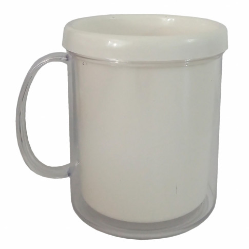Caneca Acrilica Com Rosca Branca Caneca Acrilica Com Rosca Branca