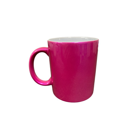 Caneca Cer. 325ml Cromada Rosa Importada Caneca Cer. 325ml Cromada Rosa Importada