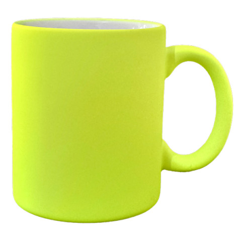 Caneca Cer. 300ml Amarelo Neon Sublime Caneca Cer. 300ml Amarelo Neon Sublime