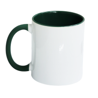 Caneca Cer. 325ml Branco Alça Soft Interno Verde Escuro Caneca Cer. 325ml Branco Alça Soft Interno Verde Escuro