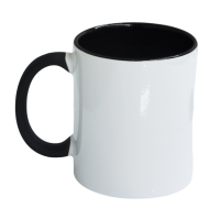 Caneca Cer. 325ml Branco Alça Soft Interno Preto Caneca Cer. 325ml Branco Alça Soft Interno Preto