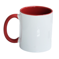 Caneca Cer. 325ml Branco Alça Soft Interno Vermelho Caneca Cer. 325ml Branco Alça Soft Interno Vermelho